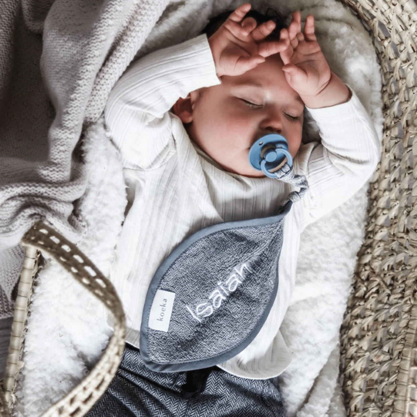 Koeka Schnullertuch DijonSilver Grey 1 Koeka Schnullertuch DijonSilver Grey