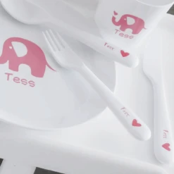 KinderbesteckWeiss -Simply Colors Verkaufsgeschäft bestek sfeerfoto 3