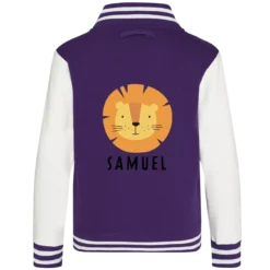 College Jacke KindViolett -Simply Colors Verkaufsgeschäft college jacke kind 5 6 jahre violett de 1133