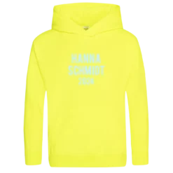Fluor Kapuzenpullover KinderFluor Gelb