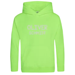 Fluor Kapuzenpullover KinderFluor Grün