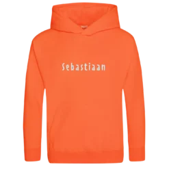 Fluor Kapuzenpullover KinderFluororange