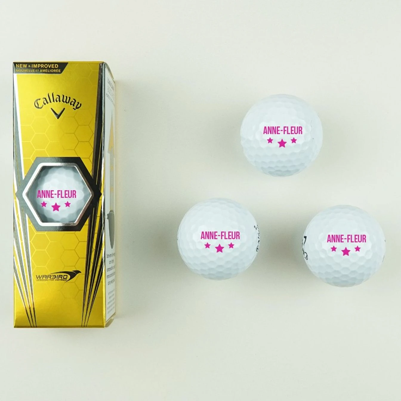 Golfball Mit Namen - 3er-SetWeiss 1 Golfball Mit Namen - 3er-SetWeiss