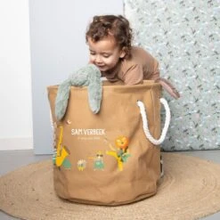 AufbewahrungssackCamel -Simply Colors Verkaufsgeschäft katoenen opbergzak camel met naam