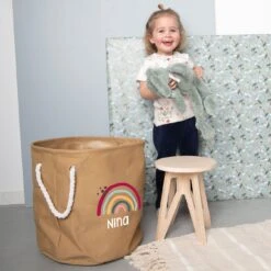 AufbewahrungssackNatur -Simply Colors Verkaufsgeschäft katoenen opbergzak camel rainbow 1