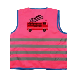 Reflektierende WarnwesteFluor Pink -Simply Colors Verkaufsgeschäft reflektierende warnweste kind fluor pink de 35