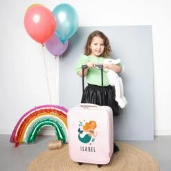 TrolleyMarine -Simply Colors Verkaufsgeschäft reistrolley lichtroze met naam simply 1