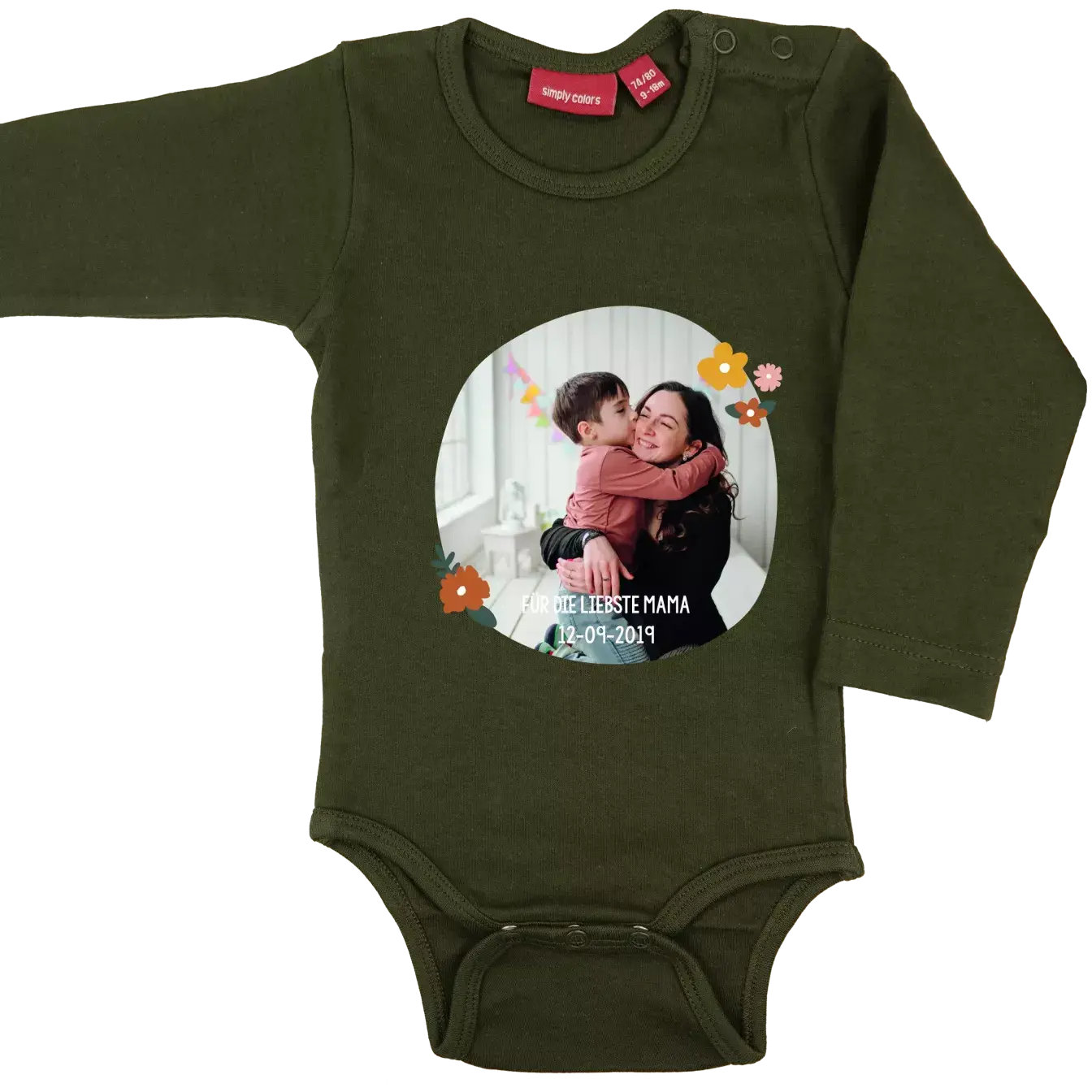 Strampler LangarmArmygruen 2 Strampler LangarmArmygruen – Bild 2