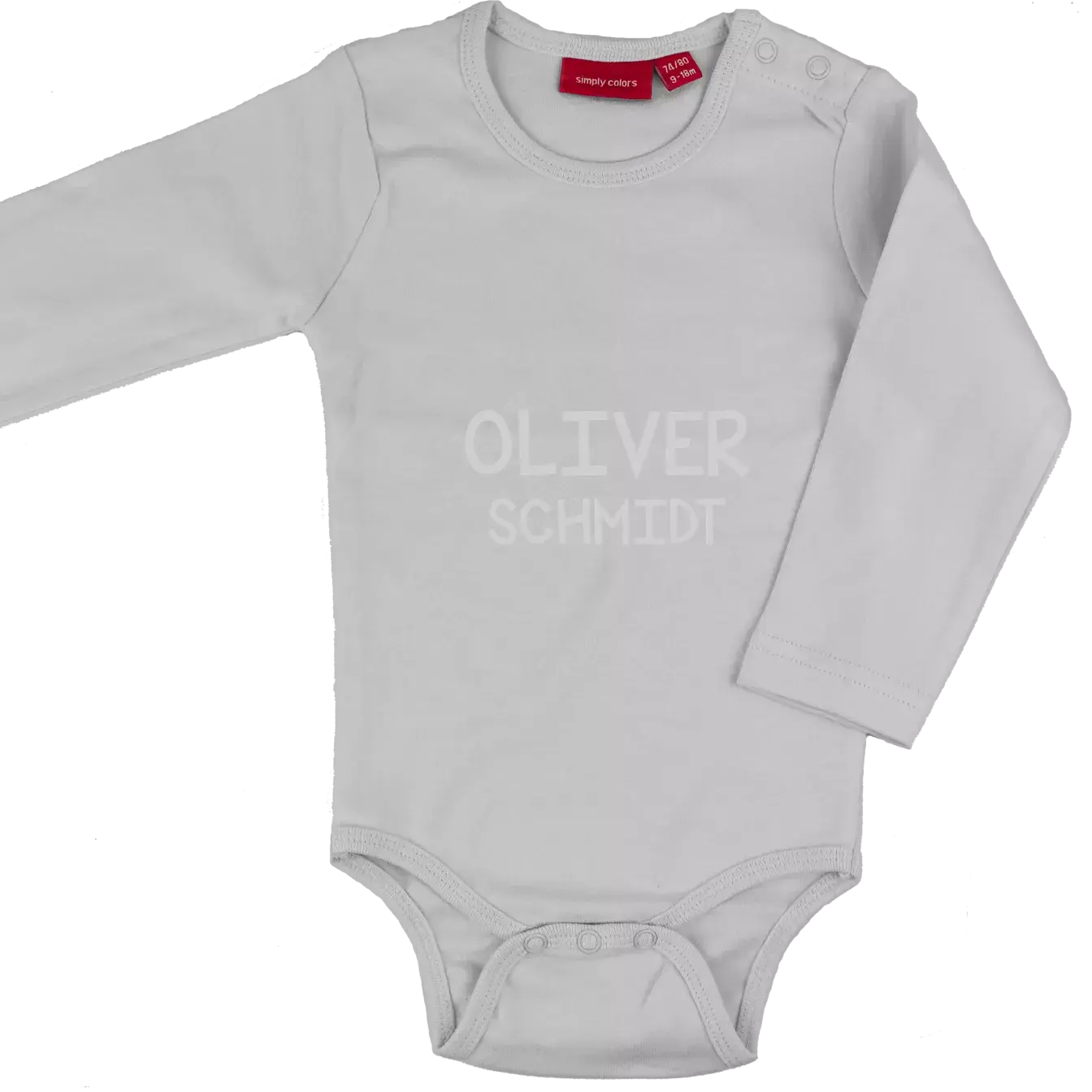 Strampler LangarmHellgrau 2 Strampler LangarmHellgrau – Bild 2