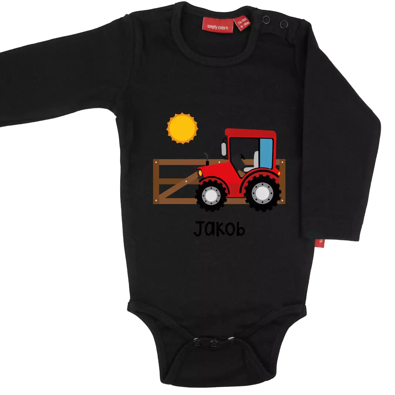 Strampler LangarmSchwarz 2 Strampler LangarmSchwarz – Bild 2