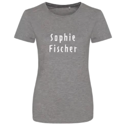 T-Shirt Damen KurzarmGrau Meliert