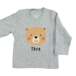 T-Shirt Langarm KinderGrau Meliert