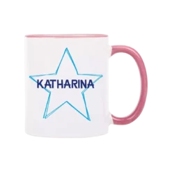 Tasse Mit Farbigem GriffHell Rosa