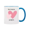 Tasse Mit Farbigem GriffLichtblau