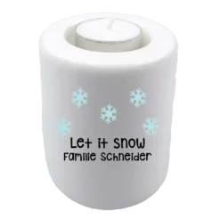 Teelichthalter KeramikWeiss