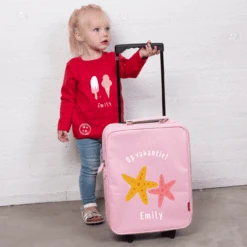 TrolleyHellblau -Simply Colors Verkaufsgeschäft trolley roze met naam 2