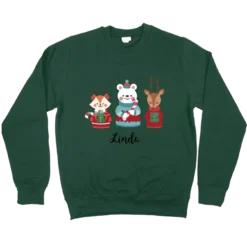 Weihnachtspullover ErwachseneDunkelgrün