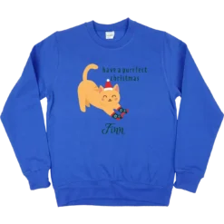 Weihnachtspullover ErwachseneKönigsblau