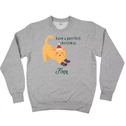 Weihnachtspullover KinderGrau